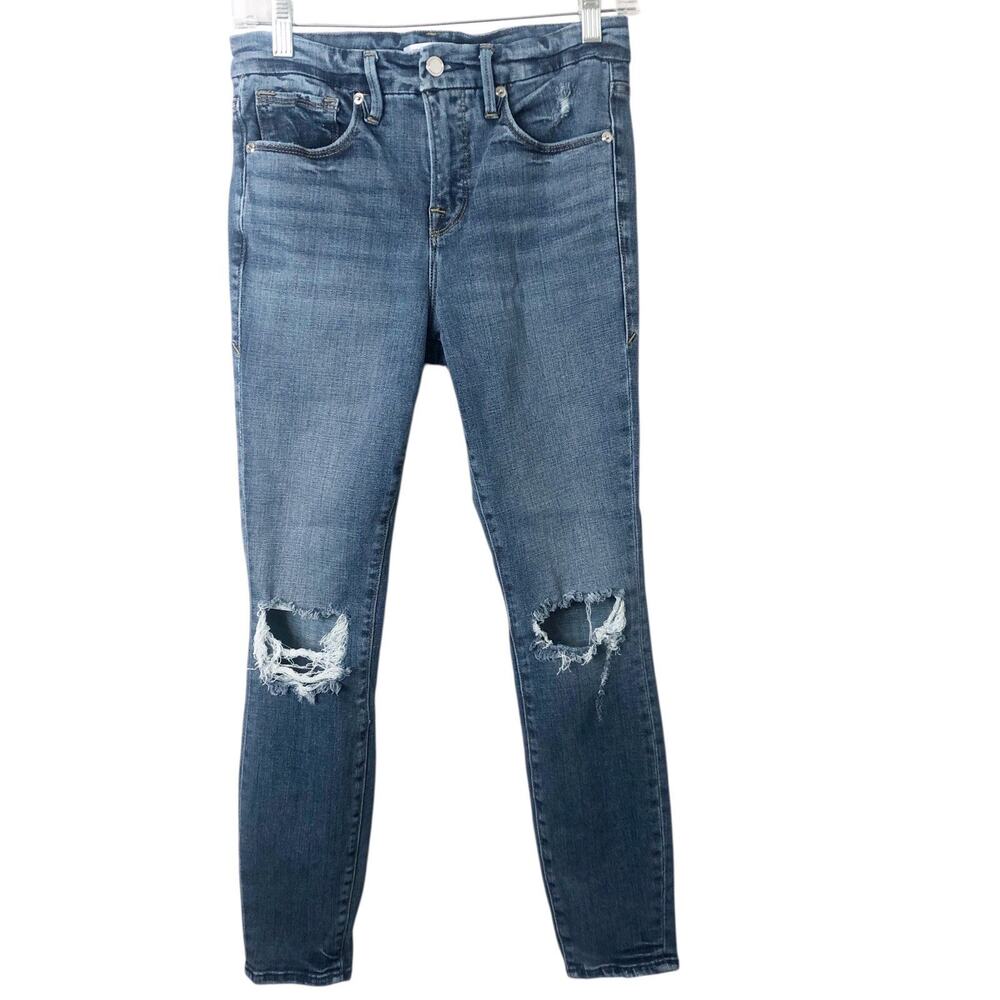 Good American Women's Distressed Good Legs Cropped Jeans Size 2/26